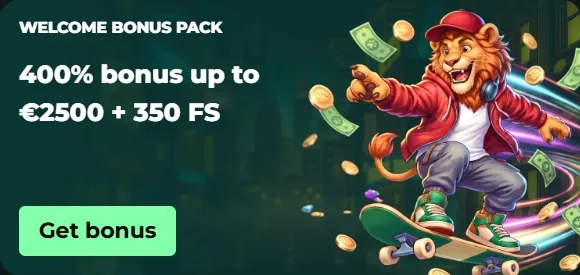 MySpinGo Casino welcome bonus pack: 400% bonus up to €2500 + 350 FS