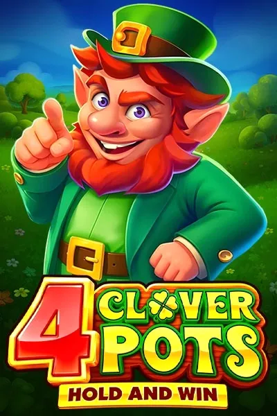 4 Clover Pots Hold and Win slot game with a leprechaun
