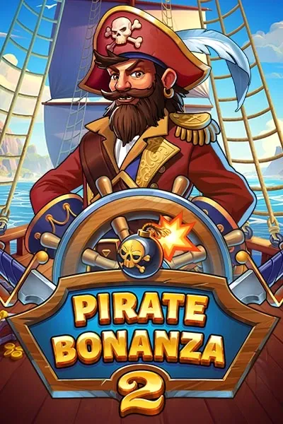 Pirate Bonanza 2 slot game with pirate captain at the helm