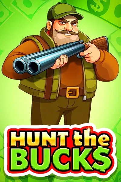Hunt the Bucks slot game with hunter holding shotgun